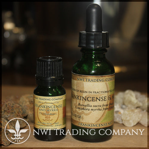 Frankincense and Myrrh Co-Distilled Essential Oil, and Infused Carrier